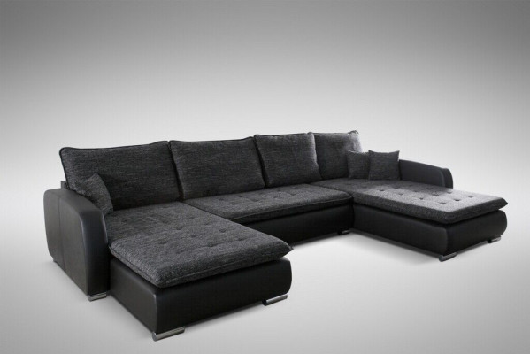Design Narożnikowa kanapa Kształt U funkcji łóżka Sofa Skóra Włókienniczy Sofa New Żywy krajobraz
