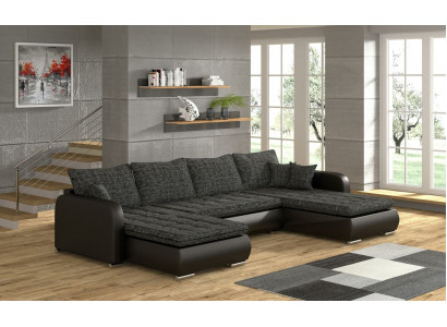 Design Narożnikowa kanapa Kształt U funkcji łóżka Sofa Skóra Włókienniczy Sofa New Żywy krajobraz
