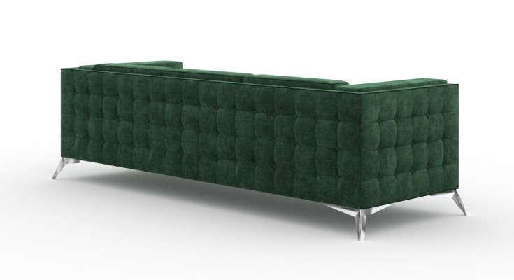 Kanapa trzyosobowa 3-miejscowa do siedzenia Podkładka Sofa Włókienniczy Materiał Chesterfield Couch Ustawić