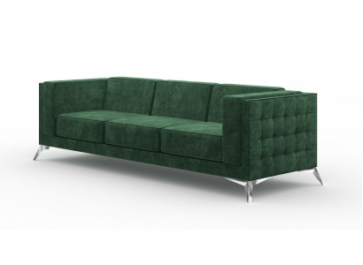 Kanapa trzyosobowa 3-miejscowa do siedzenia Podkładka Sofa Włókienniczy Materiał Chesterfield Couch Ustawić