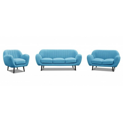 Zestaw sofowy 3+2+1 Kanapa Podkładka Sofy Kanapy Salon Design Chesterfield