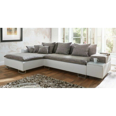 Design Narożnikowa kanapa Sofa w kształcie litery L Funkcja łóżka Couch Podkładka Siedziba Narożnik Sofy Włókiennicze Nowość