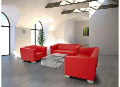 Zestaw sofowy 3+2+1 miejsce do siedzenia Zestaw Design Sofy Podkładka Relaks Skóra Kanapy