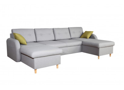 Żywy krajobraz Narożnikowa kanapa Materiał Kształt U funkcji łóżka Couch Design Deko Podkładka