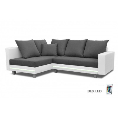 Design Narożnikowa kanapa Sofa w kształcie litery L Funkcja łóżka Couch Siedziba Narożnik Sofy Włókienniczy Podkładka LED