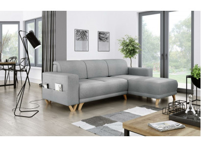 Design Narożnikowa kanapa Sofa w kształcie litery L Funkcja łóżka rozkładana sofa Podkładka Włókienniczy