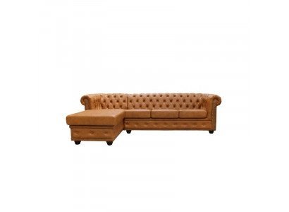 Sofa skórzana Chesterfield Sofa Narożnikowa kanapa Skóra Sofa Ustawić Podkładkę Narożnik Sofy