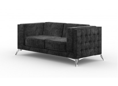 Sofa 2 miejsce do siedzenia Material Couch Włókienniczy Dwumiejscowy Design Nowoczesna Siedziba Podkładka Sofy