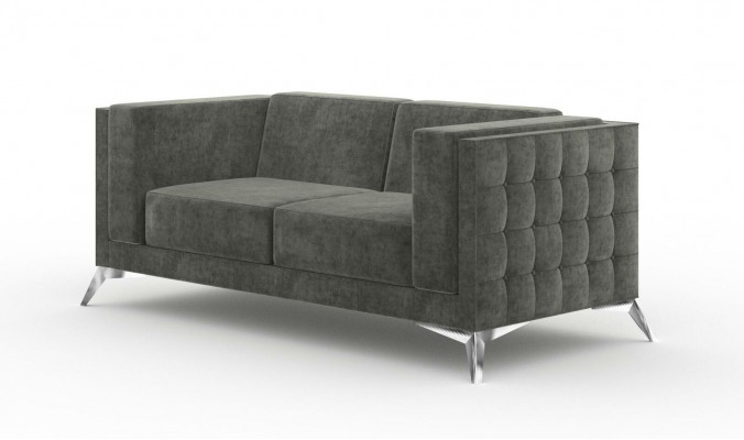 Chesterfield Couch Sofa Podkładka 2 miejsce do siedzenia Kanapy Siedziba Ustawić Sofy Szare Nowe