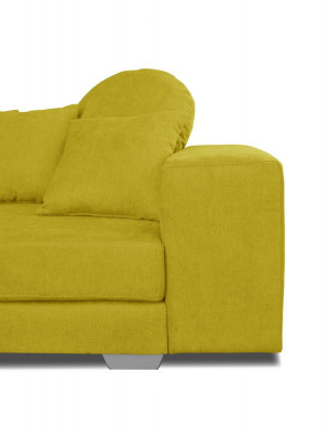 Żółta kanapa narożna kanapa Zestaw narożny Podkładka sofa kanapy sofy Żywy krajobraz