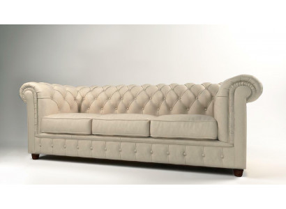 Design Chesterfield Sofa Couch Podkładka Sofy Kanapy Siedziba Ustawić Skóra