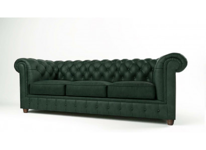 Chesterfield Couch Sofa Podkładka 3 miejsce do siedzenia Kanapy Siedziba Ustawić Sofy Green