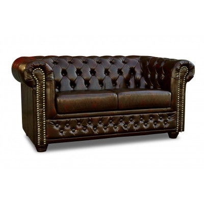 Chesterfield Sofa York 2 miejsce do siedzenia z funkcją łóżka Couch Podkładka Sofy Kanapy Nowość