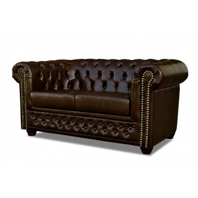 Chesterfield Sofa York 2 miejsce do siedzenia z funkcją łóżka Couch Podkładka Sofy Kanapy Nowość