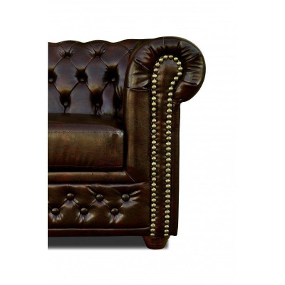 Chesterfield Sofa York 2 miejsce do siedzenia z funkcją łóżka Couch Podkładka Sofy Kanapy Nowość