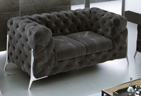 Chesterfield Couch 2 miejsce do siedzenia Podkładka Siedziba Materiał Włókienniczy Kanapy Skóra Sofy Sofa
