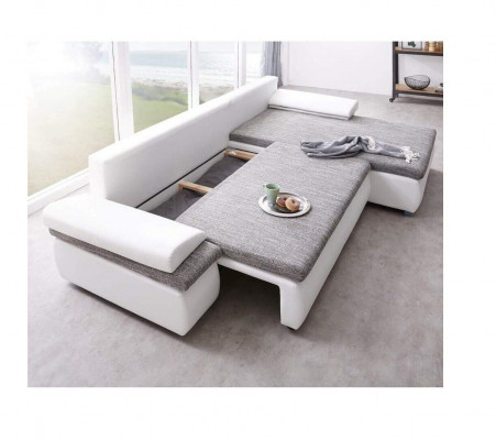 Design Narożnikowa kanapa Sofa rozkładana Funkcja łóżka Sofa Skóra Włókienniczy Podkładka Sofy Materiał