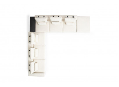 Sofa Narożnikowa kanapa Kanapa w kształcie litery L Podkładka Siedziba Modern Living Room Włókienniczy Meble