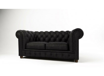 Designerska Sofa Chesterfield 2-osobowa Kanapa Podkładka Skóra Sofy Salon