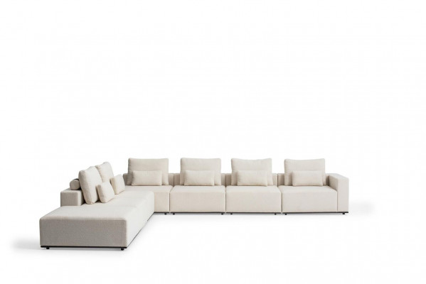 Zestaw mebli wypoczynkowych do salonu beżowa sofa tapicerowana zestaw kanapa Meble Nowe