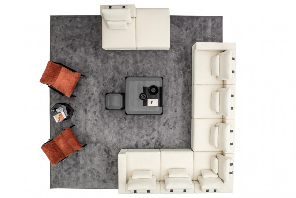 Zestaw sofowy Designerska sofa tapicerowana w kształcie litery L Fotel Meble tapicerowane Narożnikowa kanapa