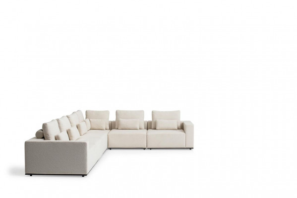 Zestaw sofowy Designerska sofa tapicerowana w kształcie litery L Fotel Meble tapicerowane Narożnikowa kanapa