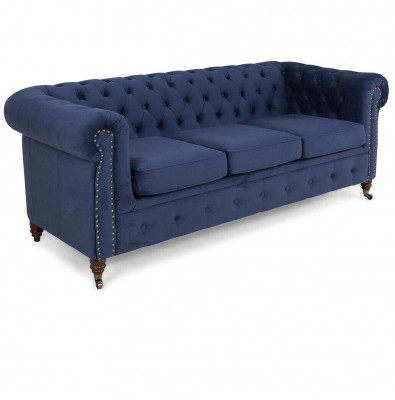 Chesterfield 3 miejsce do siedzenia Kanapa Podkładka Kanapa Siedziba Sofa do Salonu Trzyosobowa Nowość