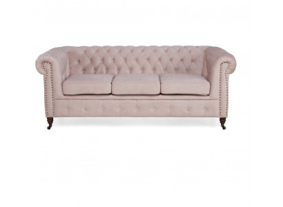 Classic Chesterfield Meble 3 miejsce do siedzenia Sofa Włókienniczy Sofa Materiałowa Noble Design Nowość