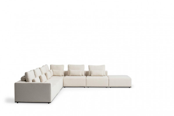 Biały Żywy krajobraz salon Sofa w kształcie litery L Podkładka designerskie Meble style