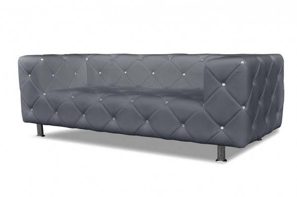 Sofa Trzyosobowa Podkładka Design Sofa Sofa 3-osobowa Siedziba Pokój Chesterfield Szara Nowość