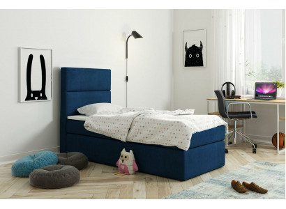 Łóżko Box Spring Blue Design Łóżko Big Podkładka Hotel Marriage Luksusowe łóżko 80x200cm Nowość
