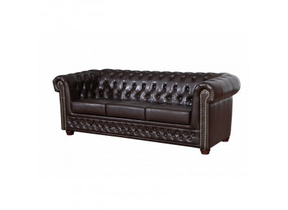 Sofa trzyosobowa Podkładka designerska sofa 3-osobowa Siedziba sofy Pokój brązowy luksusowy