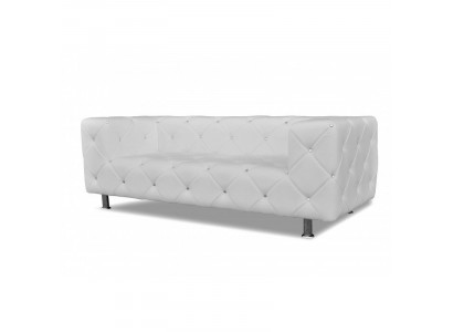 Sofa Chesterfield Sofa Skórzana Designerska Kanapa Kryształy Podkładka Sofy Kanapy Nowość