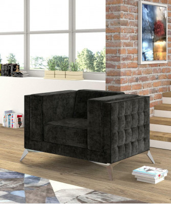 Chesterfield Fotel Couch 1 miejsce do siedzenia Sofa Włókienniczy Materiał Kanapy Podkładka Nowość