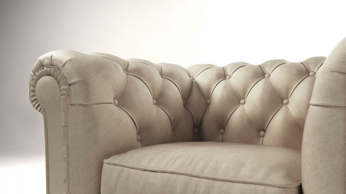 Elegancki design Chesterfield Podkładka Fotel TV Siedziba Lounge Club Włókienniczy