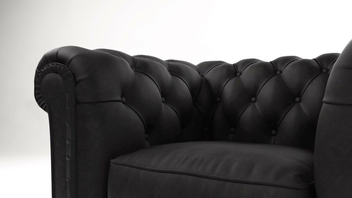 Elegancki design Chesterfield Fotel Podkładka TV Siedziba Lounge Club Włókienniczy