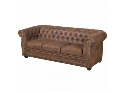 Chesterfield York Gobi 3 miejsce do siedzenia Skóra Kanapa Podkładka Sofy Kanapy Nowe