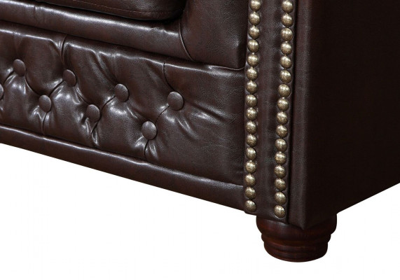 Design Sofa 2 miejsce do siedzenia Kanapa Chesterfield Podkładka Siedziba Ustawić Skóra Włókienniczy Nowość