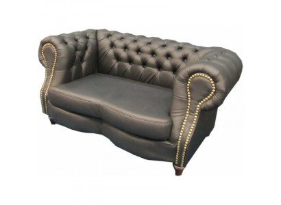 Chesterfield Lincoln 2 miejsce do siedzenia Kanapa Podkładka Sofy Kanapy Design Sofa Club Skóra