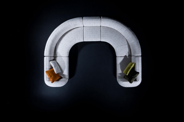 Narożnikowa kanapa Kształt U Włókienniczy Luxury Design Salon Podkładka Narożnikowa kanapa Zestaw Modern