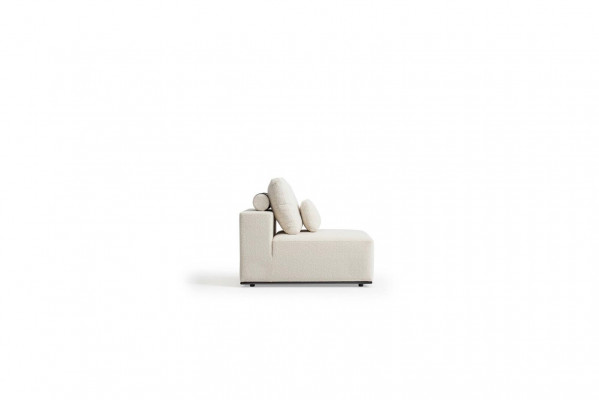 Biała pięcioosobowa sofa tekstylna meble do salonu sofa tapicerowana sofa relaksacyjna