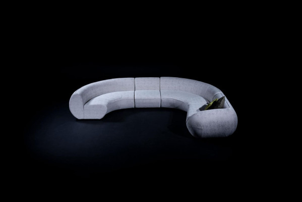 Półokrągły kształt U Sofa Narożnikowa kanapa Żywy krajobraz Meble designerskie narożniki