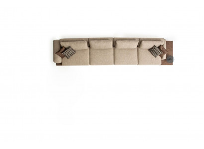 Sofa 6 miejsce do siedzenia Kanapa Podkładka Włókienniczy Luksusowy Salon Nowoczesne Meble Material