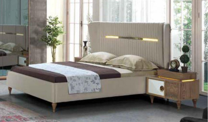 Szafki nocne łóżko Drewno Meble Salon Włoskie Meble Luxury