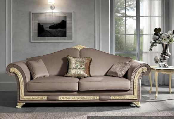 Zestaw do salonu Zestaw sofowy Drewno do salonu klasyczny design Włochy Zestaw 9 sztuk.