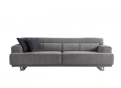 Sofa 3 miejsce do siedzenia Nowoczesne Meble Szary Salon Luksusowe Meble 235cm