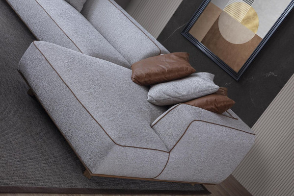 Zestaw narożny Sofa Kanapa Zestawy Szara Narożnikowa kanapa Narożna Sofa Grupowa Sofy
