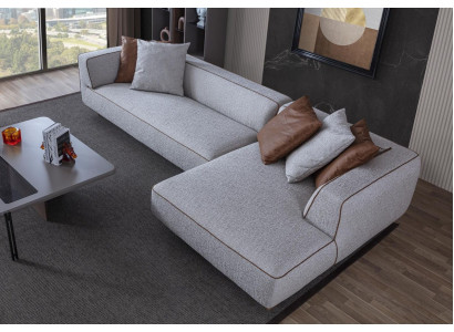 Zestaw narożny Sofa Kanapa Zestawy Szara Narożnikowa kanapa Narożna Sofa Grupowa Sofy