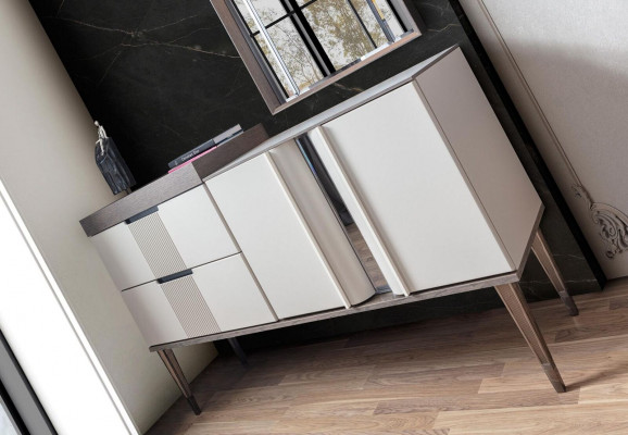 Design Toaletka z Lustro Luxury Sypialnia Meble 2-częściowe. styl