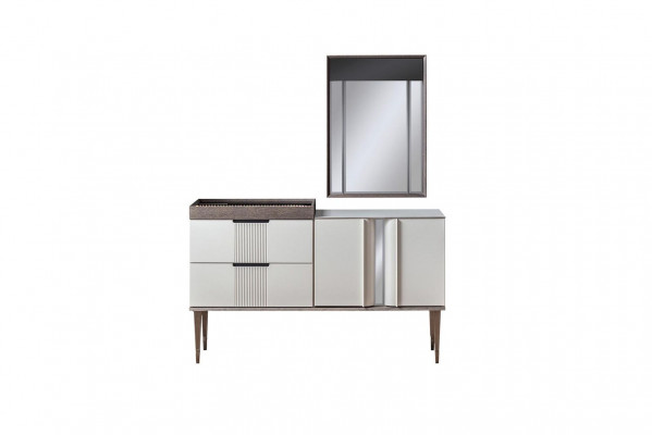 Design Toaletka z Lustro Luxury Sypialnia Meble 2-częściowe. styl